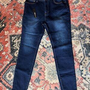 Fashion Nova Dark Blue Skinny Jeans